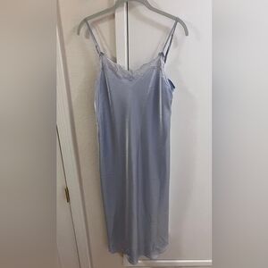 Lace Trim Light Blue Chemise